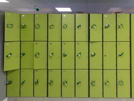 Les casiers des vestiaires